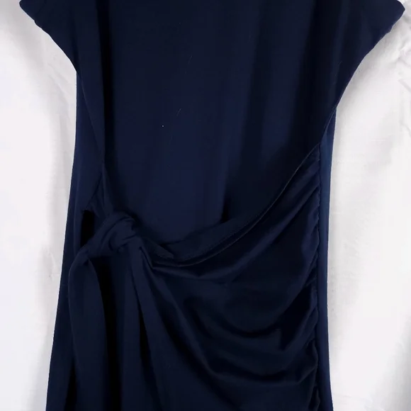 Elegant Navy Blue Sleeveless Dress Size Medium - Picture 3 of 6